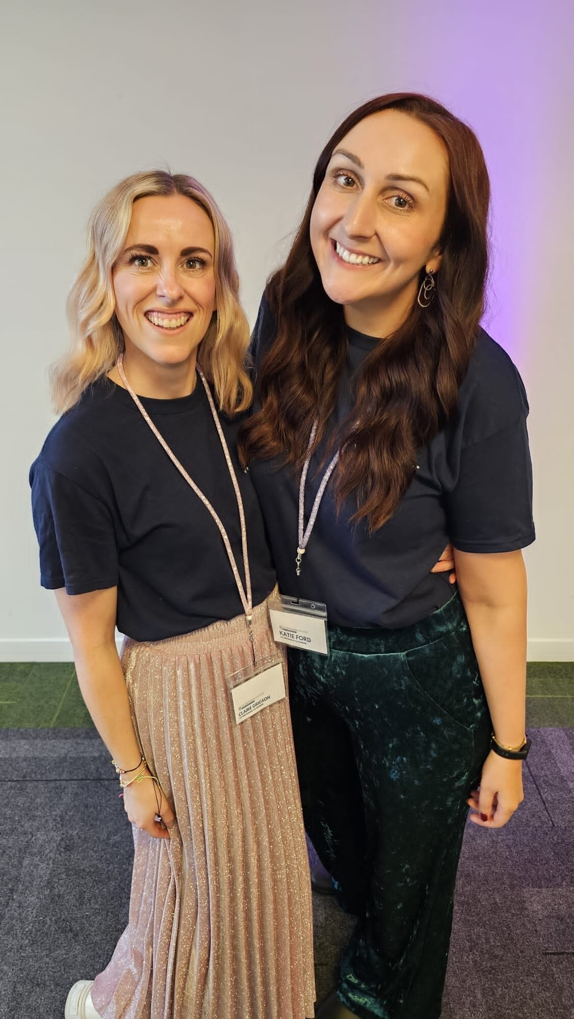Katie Ford and Claire Grigson smiling together at a Vet Empowered event