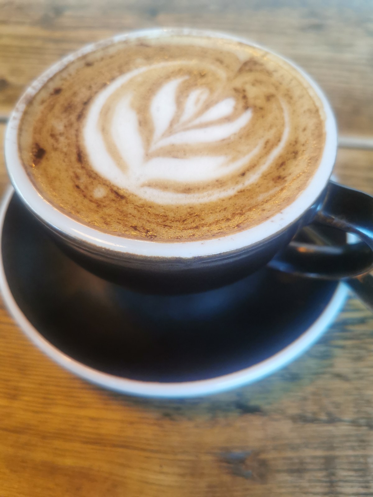A quiet coffee on a café table