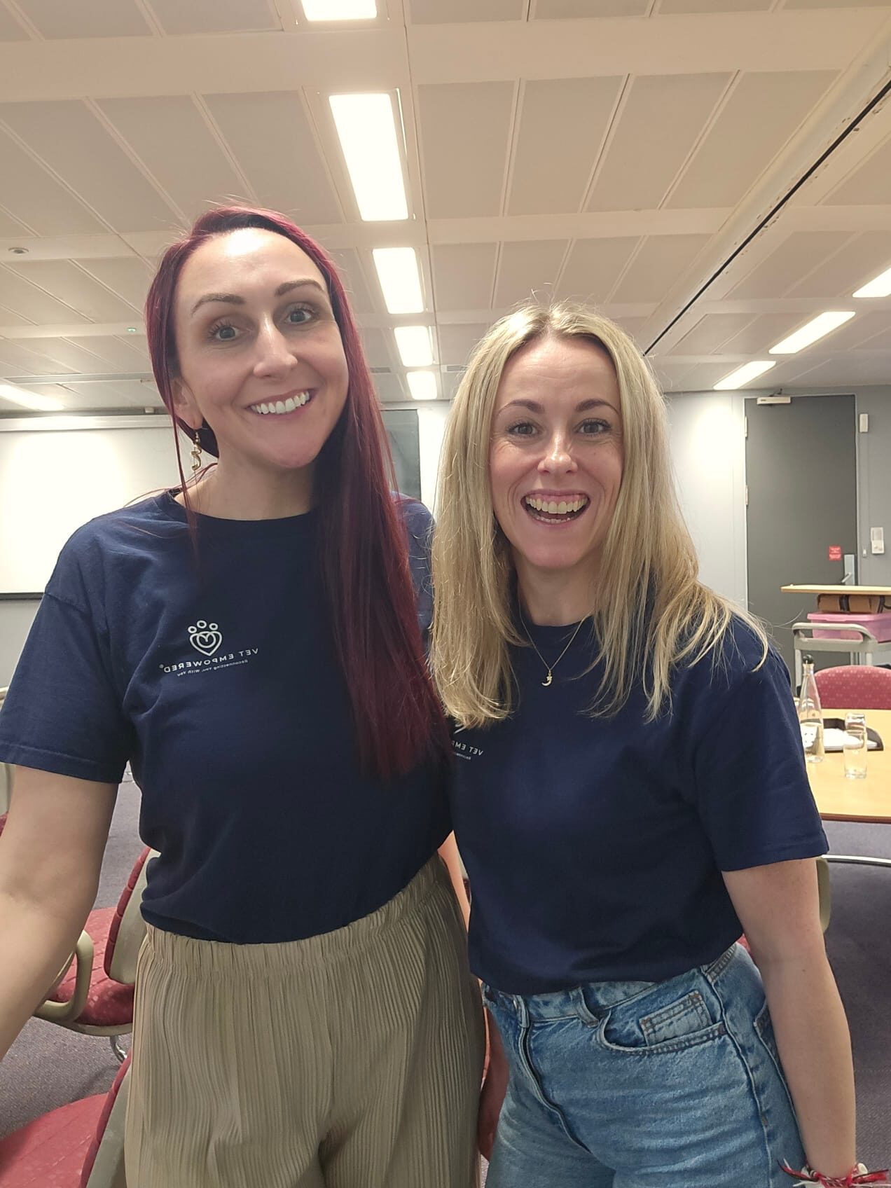 Dr Katie Ford and Dr Claire Grigson, the vets who lead Vet Empowered, smiling together