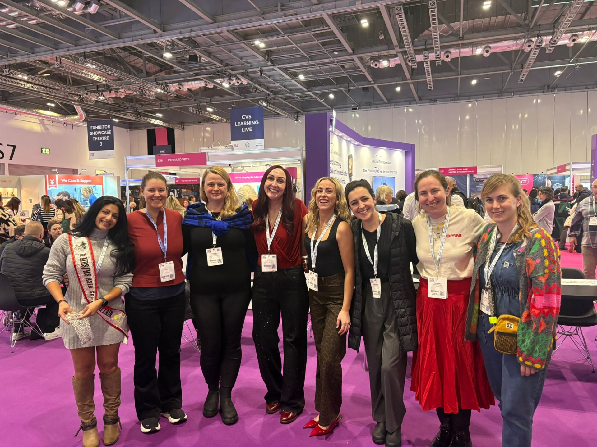 A group of veterinary professionals together at London Vet Show