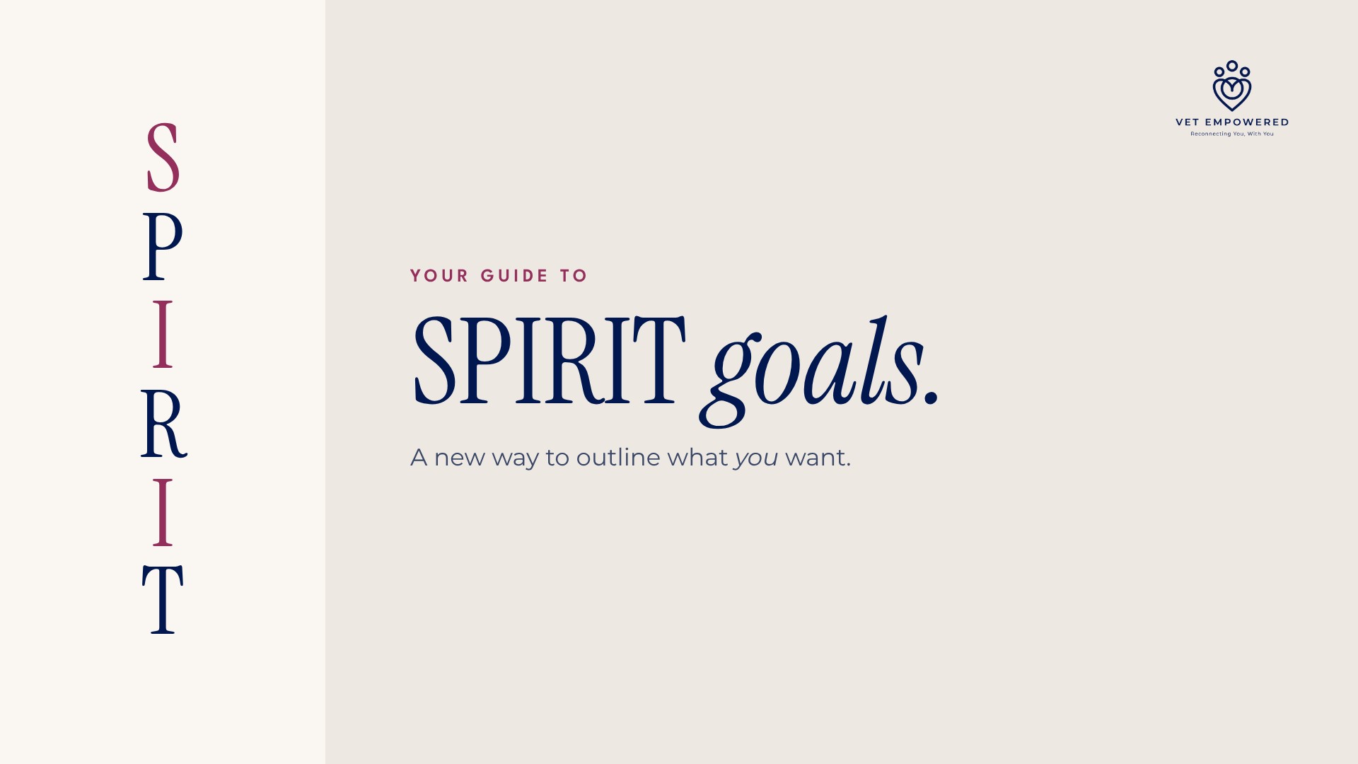 Course cover for SPIRIT Goals by Vet Empowered